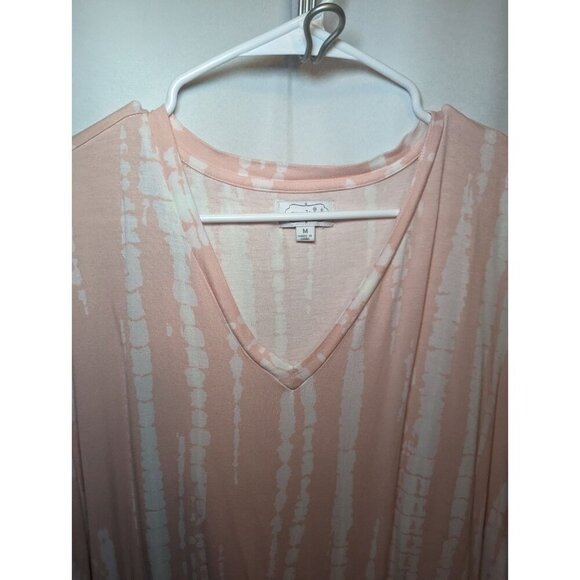 Mud Pie Women's Size Medium Peach Tye Dyed Long Maxi Dress Summer - Picture 5 of 15